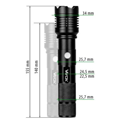 LED punjiva baterijska lampa LED/10W/5V IPX4 800 Im 1200 mAh