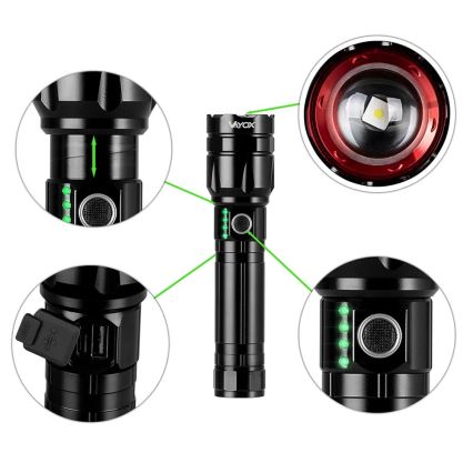 LED Prigušiva punjiva baterijska lampa sa funkcijom powerbank-a LED/30W/5V IPX5 1060 Im 5000 mAh