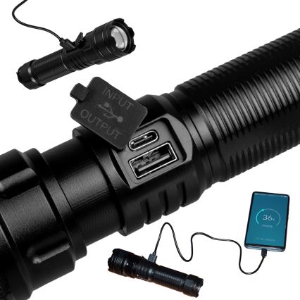 LED Prigušiva punjiva baterijska lampa sa funkcijom powerbank-a LED/10W/5V IPX4 600 Im 2000 mAh