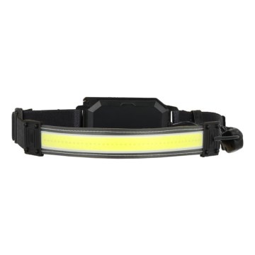 LED punjiva čelna lampa 2xLED/5V 180 lm 900 mAh crna