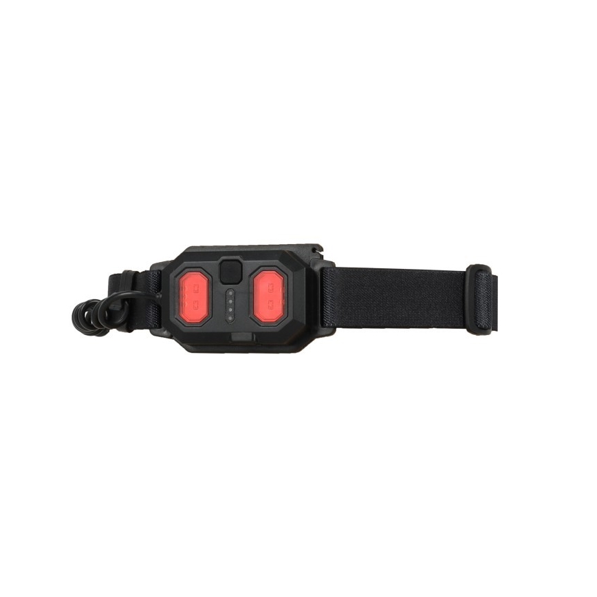 LED punjiva čelna lampa 2xLED/5V 180 lm 900 mAh crna