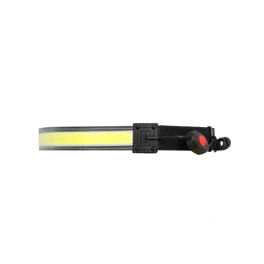 LED punjiva čelna lampa 2xLED/5V 180 lm 900 mAh crna