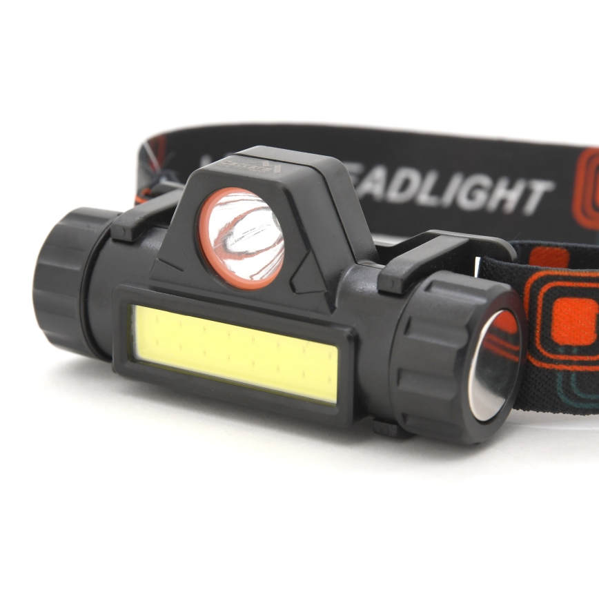 LED punjiva čelna lampa LED/1200mAh crna/crvena