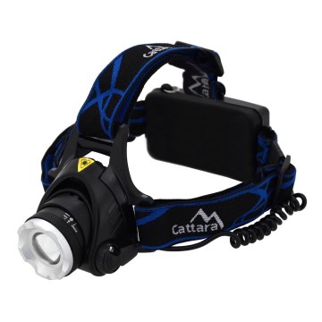 LED punjiva čelna lampa LED/6W/7,4V 5600 mAh IP44 crna/plava