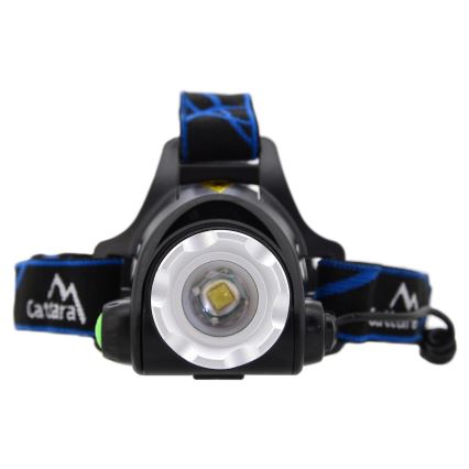 LED punjiva čelna lampa LED/6W/7,4V 5600 mAh IP44 crna/plava