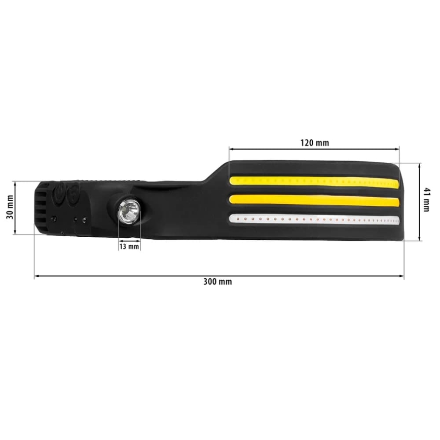 LED Prigušiva punjiva čelovka sa senzorom i crvenim svetlom 4xLED/5V IP44 300 lm 1200 mAh