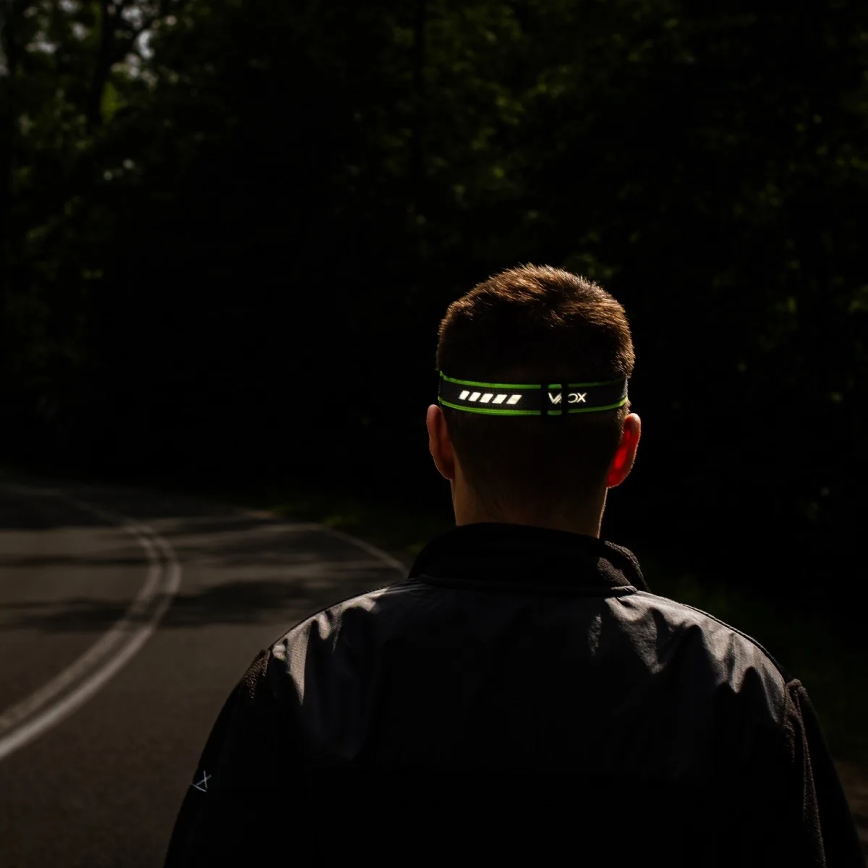 Punjiva LED čelna lampa, prigušiva, sa senzorom i crvenim svetlom LED/6W/5V/3xAAA IP66 500 lm 1200 mAh