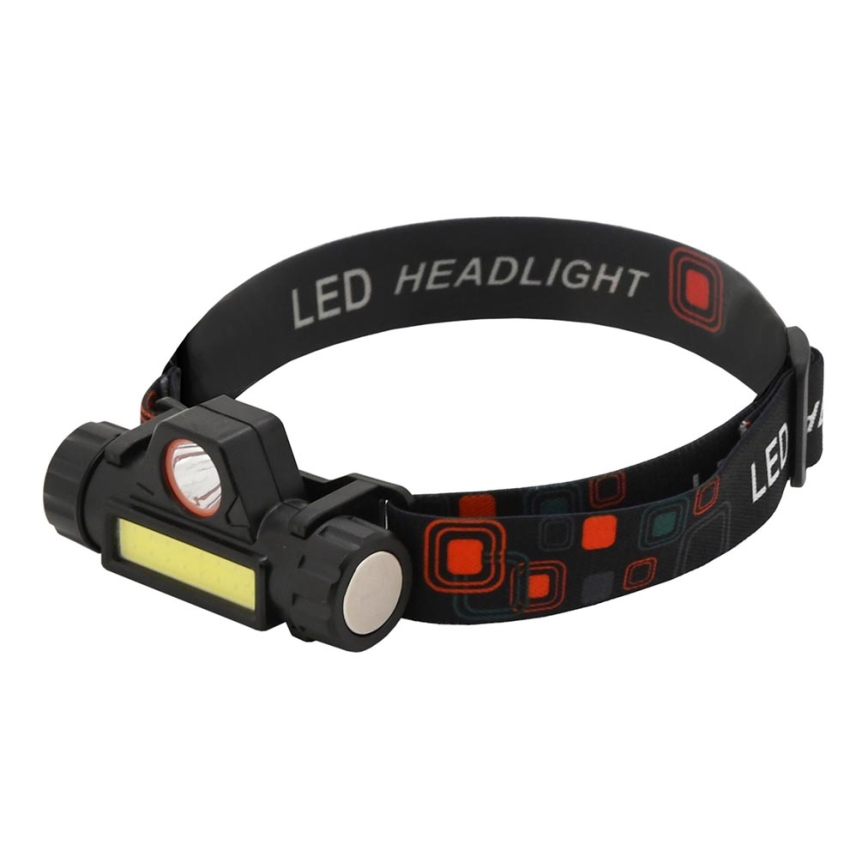 LED Punjiva čeona lampa LED/1200mAh crno/crveno
