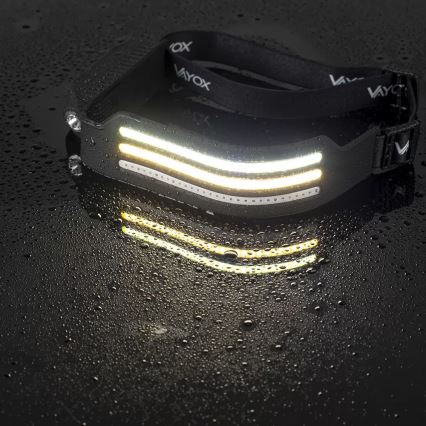 LED Prigušiva punjiva čeona Lampa sa senzorom i crveno svetlo 4xLED/5V IP44 300 Im 1200 mAh