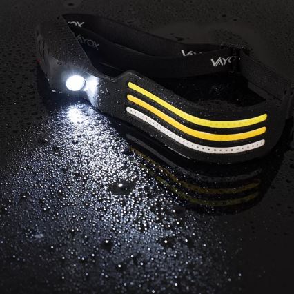 LED Prigušiva punjiva čeona Lampa sa senzorom i crveno svetlo 4xLED/5V IP44 300 Im 1200 mAh