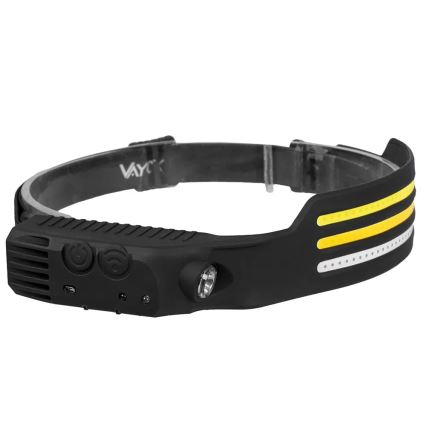 LED Prigušiva punjiva čeona Lampa sa senzorom i crveno svetlo 4xLED/5V IP44 300 Im 1200 mAh