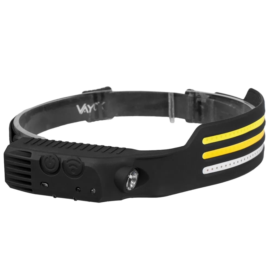 LED Prigušiva punjiva čeona Lampa sa senzorom i crveno svetlo 4xLED/5V IP44 300 Im 1200 mAh
