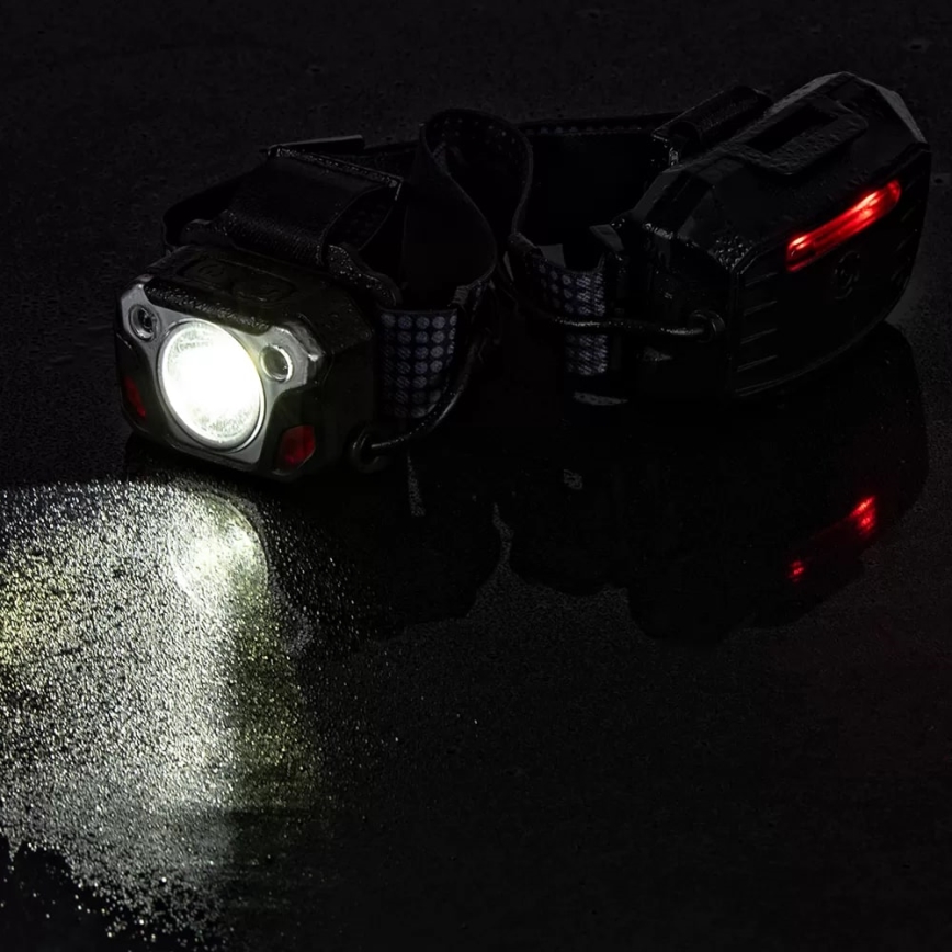 LED Prigušiva punjiva čeona Lampa sa senzorom sa funkcijom powerbank-a i crveno svetlo LED/10W/5V IP44 1200 Im 4000 mAh