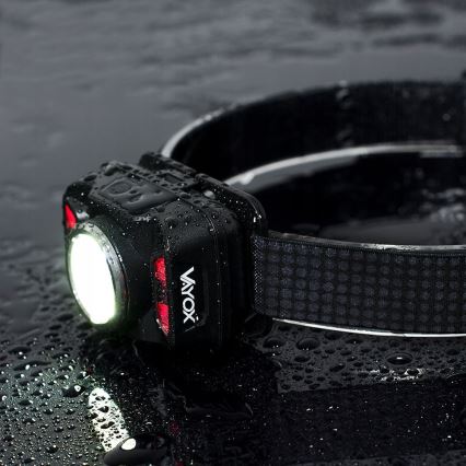 LED Prigušiva punjiva čeona Lampa sa senzorom i crveno svetlo LED/15W/5V IP66 430 Im 1800 mAh