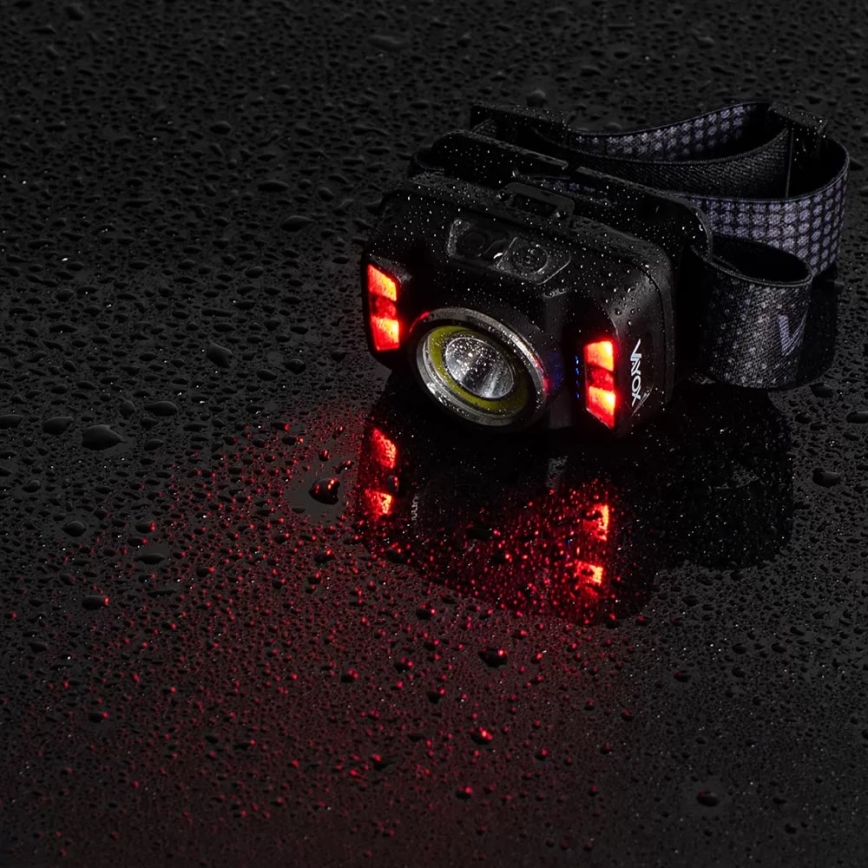 LED Prigušiva punjiva čeona Lampa sa senzorom i crveno svetlo LED/15W/5V IP66 430 Im 1800 mAh