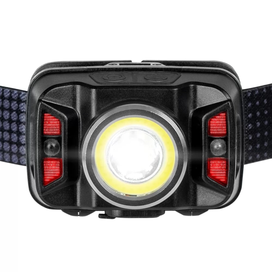 LED Prigušiva punjiva čeona Lampa sa senzorom i crveno svetlo LED/15W/5V IP66 430 Im 1800 mAh