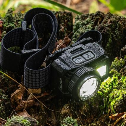 LED Prigušiva punjiva čeona Lampa sa senzorom i crveno svetlo LED/6W/5V/3xAAA IP44 500 Im 1200 mAh