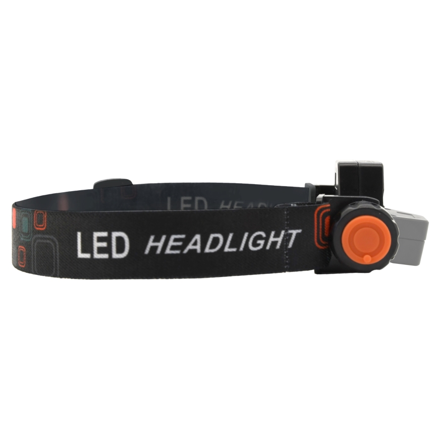 LED Punjiva čeona svjetiljka LED/1200mAh crna/crvena