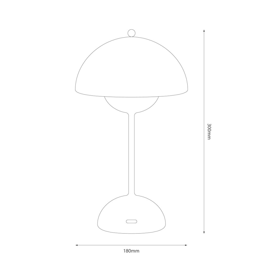LED punjiva dodirna stona lampa COSTA LED/3W/5V 2400 mAh 3000-6000K bela