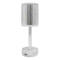 LED punjiva dodirna stona lampa SIMPLE LED/1W/5V 2400 mAh 3000-6000K prozirna
