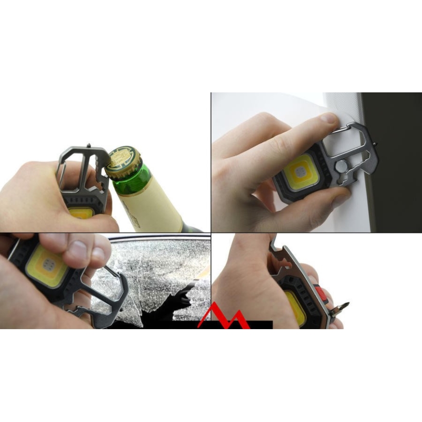 LED Punjiva multifunkcionalna baterijska lampa sa stalkom LED/USB-C 400 mAh