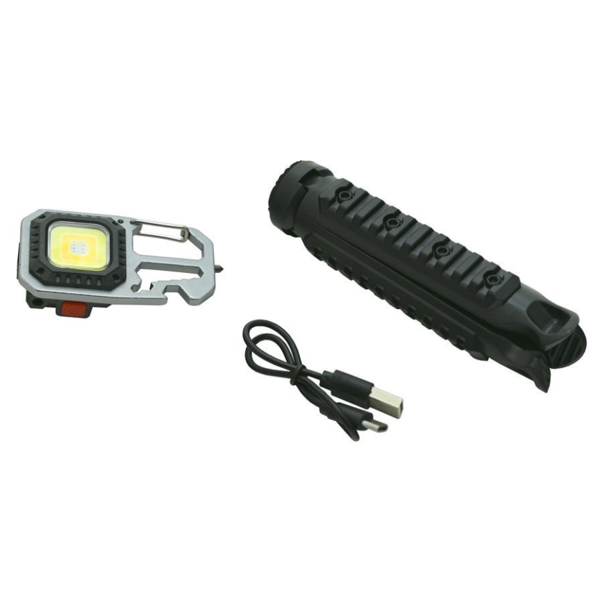 LED Punjiva multifunkcionalna baterijska lampa sa stalkom LED/USB-C 400 mAh