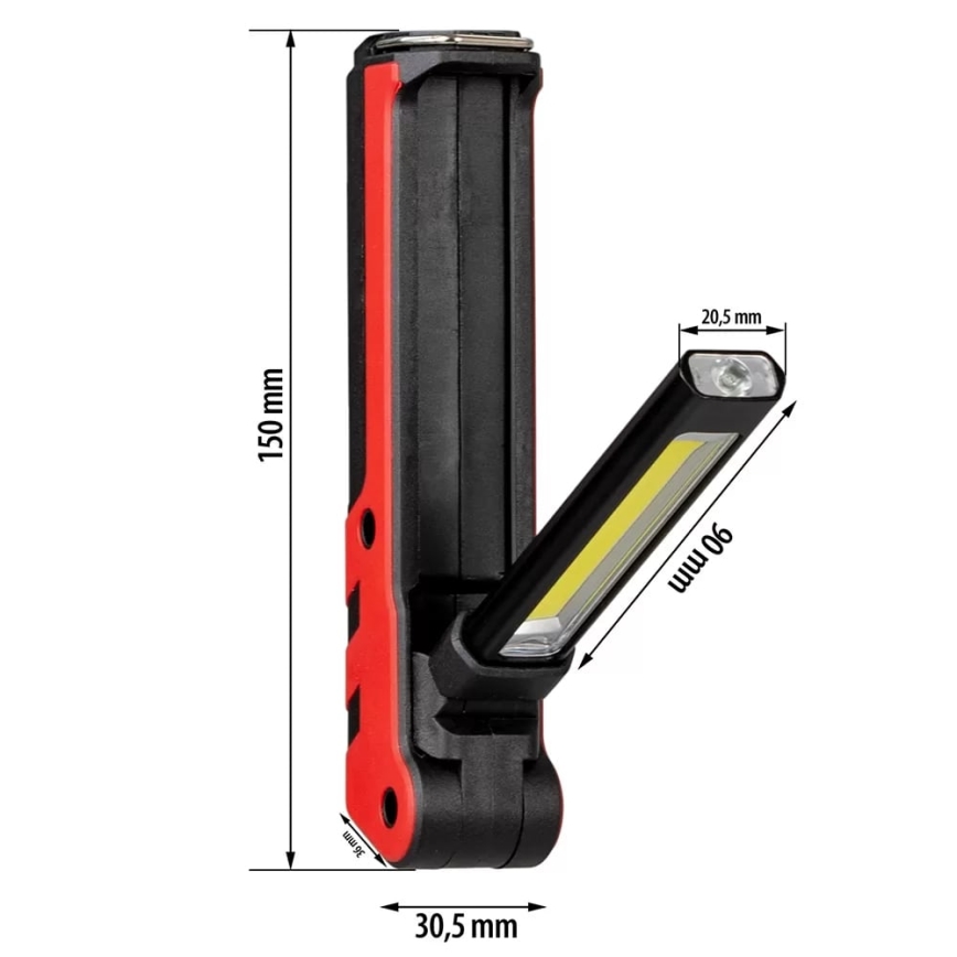 LED Punjiva radna lampa LED/5W/5V IPX2 360 Im 2000 mAh