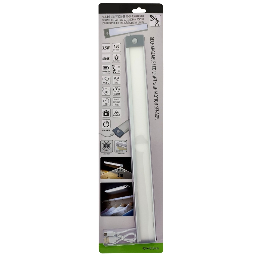 LED Punjiva rasveta za nameštaj sa senzorom LED/3,5W/5V USB 800 mAh 4200K 46 cm