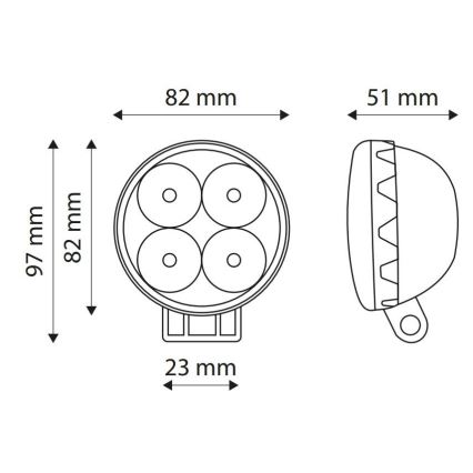 LED Radna baterijska lampa EPISTAR LED/12W/10-30V IP67 6000K