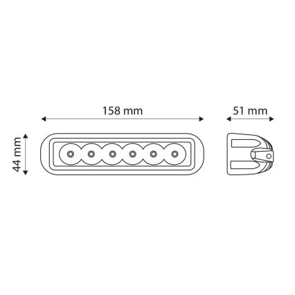 LED Radna baterijska lampa EPISTAR LED/18W/10-30V IP67 6000K