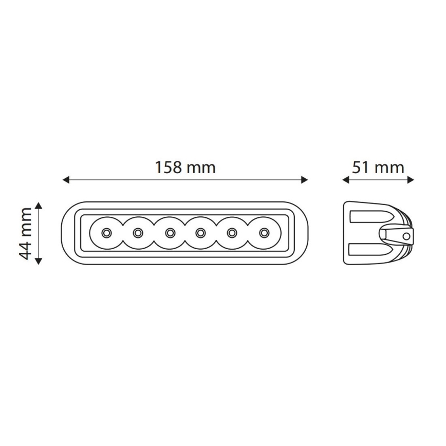 LED Radna baterijska lampa EPISTAR LED/18W/10-30V IP67 6000K