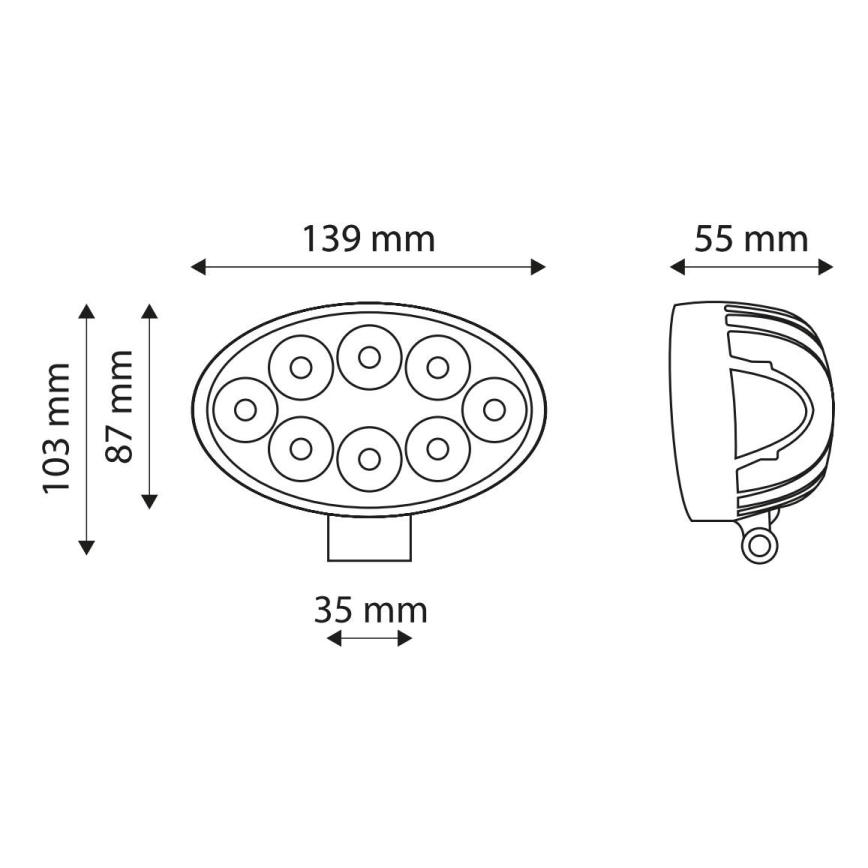 LED Radna baterijska lampa EPISTAR LED/24W/10-30V IP67 6000K