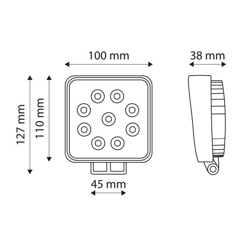 LED Radna baterijska lampa EPISTAR LED/27W/10-30V IP67 6000K