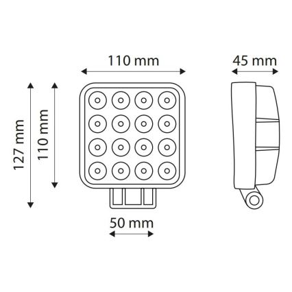 LED Radna baterijska lampa EPISTAR LED/48W/10-30V IP67 6000K