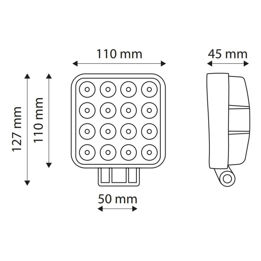 LED Radna baterijska lampa EPISTAR LED/48W/10-30V IP67 6000K