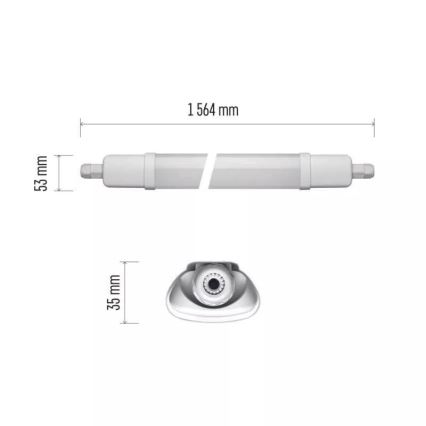 LED Radna baterijska lampa LED/45W/230V IP65 4000K 156,4 cm
