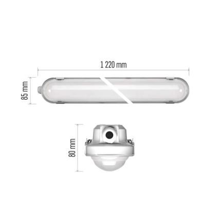 LED Prigušiva tehnička lampa sa modulom za hitne slučajeve MISTY LED/32/40/48/54W/230V 4000/6500K IP66