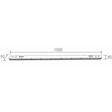 LED Radna fluorescentna cev DUST LED/58W/230V 4000K 150 cm IP65