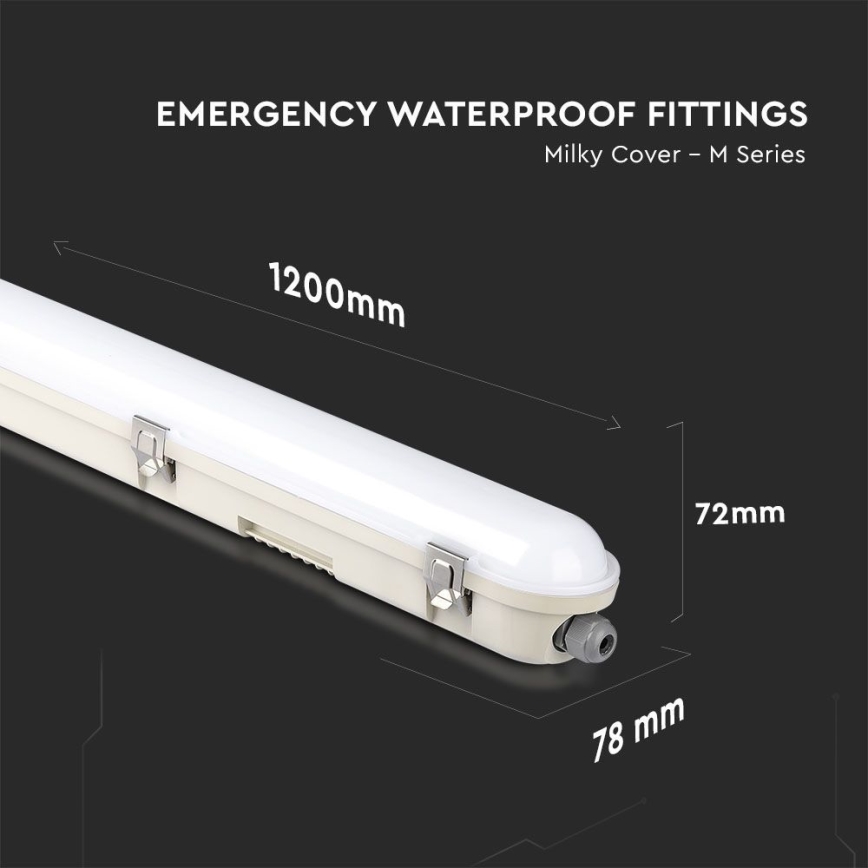 LED Radna fluorescentna cev sa modulom za hitne slučajeve EMERGENCY LED/36W/230V 4000K 120cm IP65