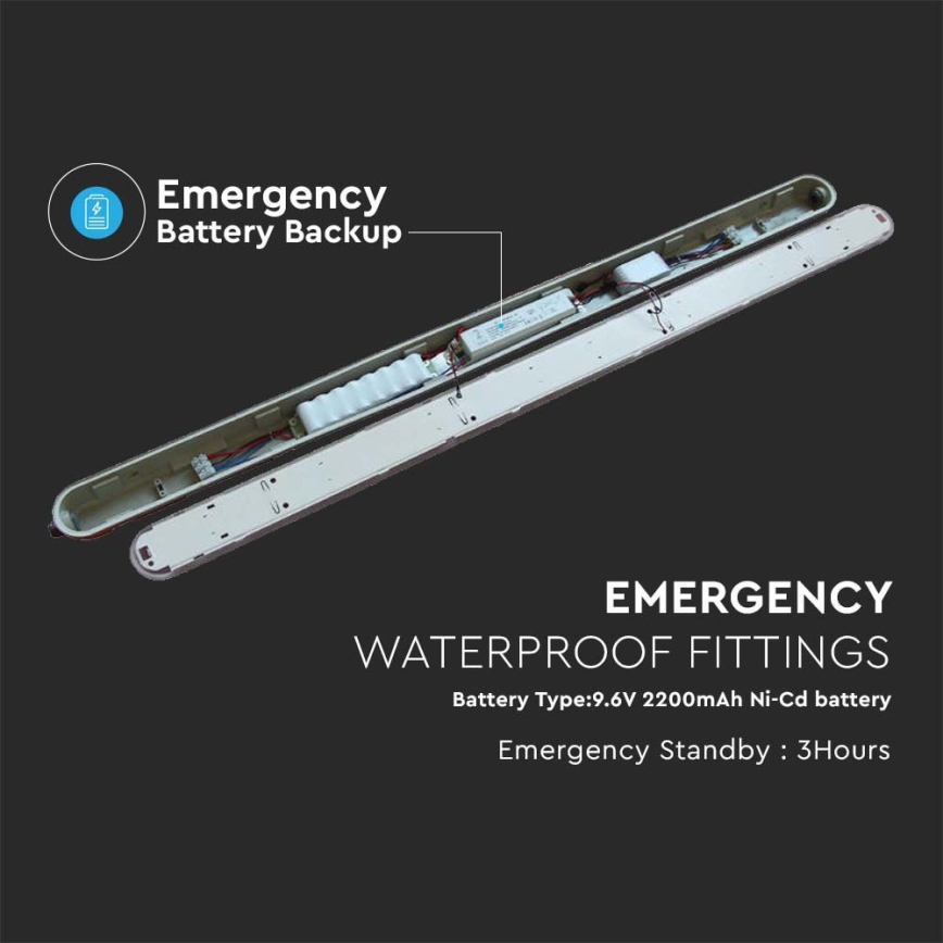LED Radna fluorescentna cev sa modulom za hitne slučajeve EMERGENCY LED/48W/230V 4000K 150cm IP65