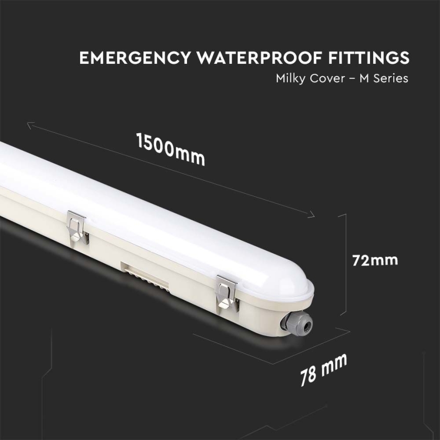 LED Radna fluorescentna cev sa modulom za hitne slučajeve EMERGENCY LED/48W/230V 4000K 150cm IP65