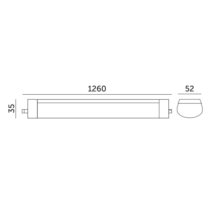 LED Radna fluorescentna cev LED/36W/230V IP65 4000K 126 cm