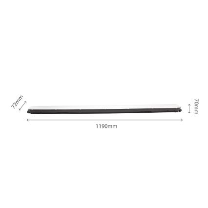 LED Radna fluorescentna cev LIMEA GIGANT LED/38W/230V IP65 1190mm crno