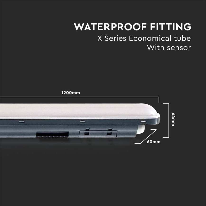 LED Radna fluorescentna cev sa senzorom  X-SERIES LED/36W/230V 6500K 120 cm IP65