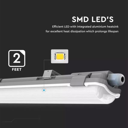 LED Radna fluorescentna cev T8 1xG13/18W/230V 4000K 120cm IP65