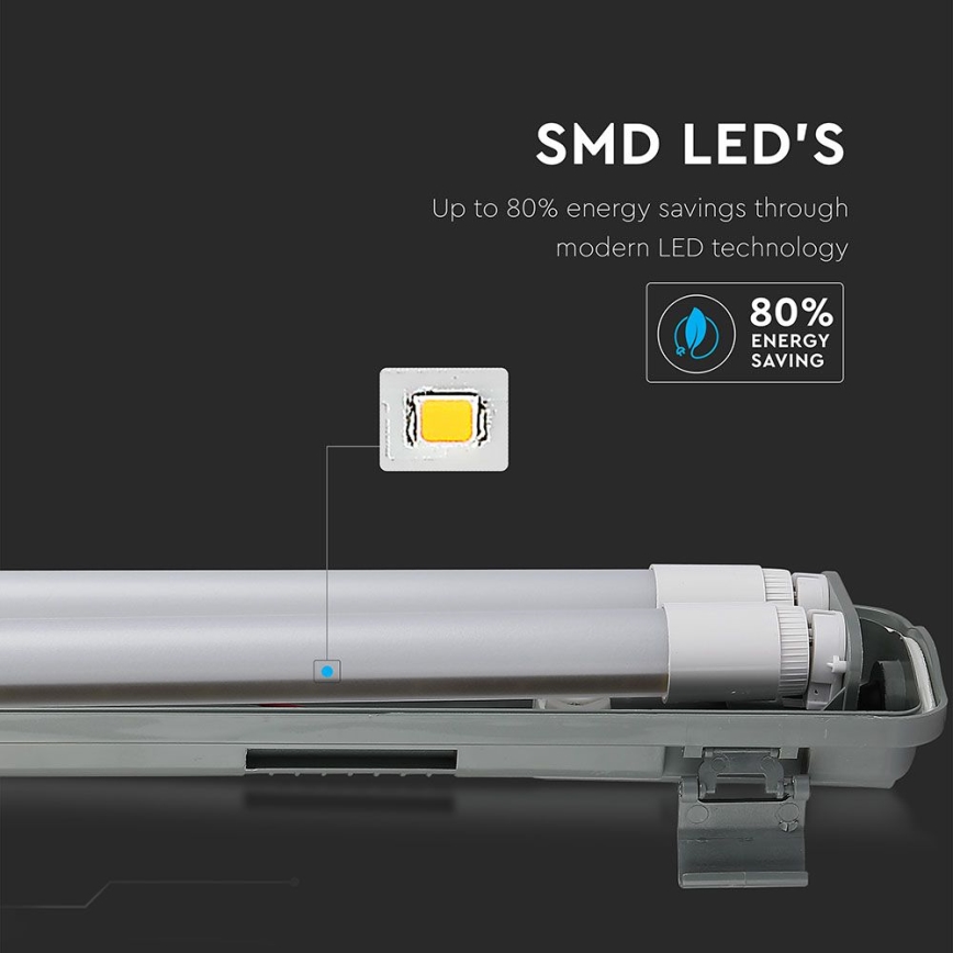LED Radna fluorescentna cev T8 2xG13/22W/230V IP65 6400K 156 cm