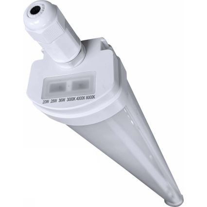LED Prigušiva tehnička linearna lampa VOLITER LED/20/28/36W/230V 3000/4000/6000K 120 cm IP65 bela