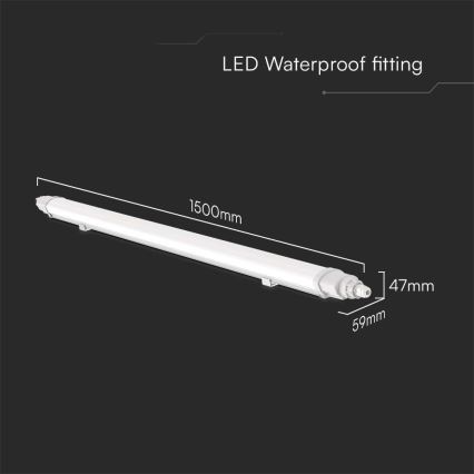 LED Radna linearna lampa LED/48W/230V 6500K IP65 150 cm