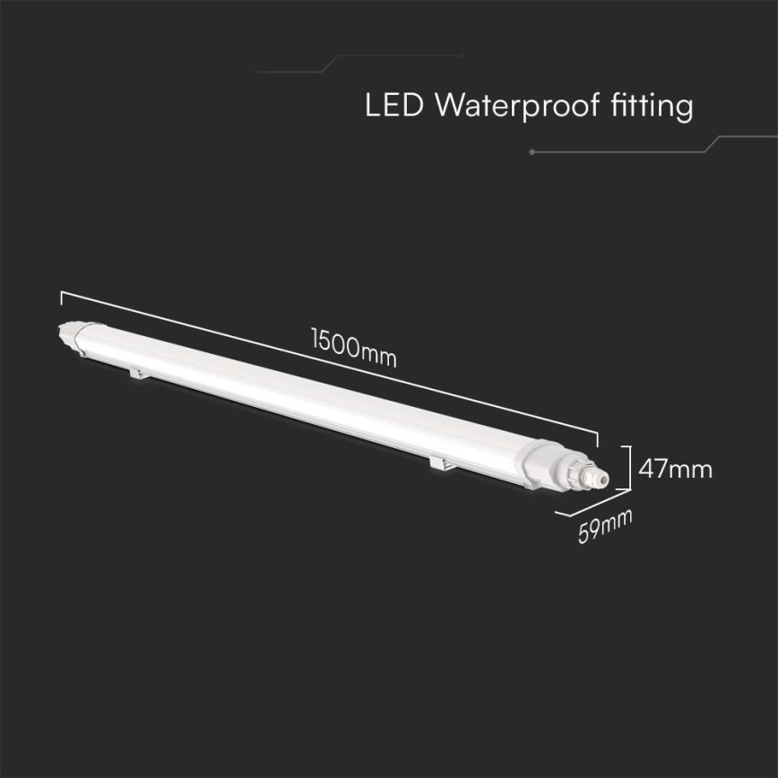 LED Radna linearna lampa LED/48W/230V 6500K IP65 150 cm