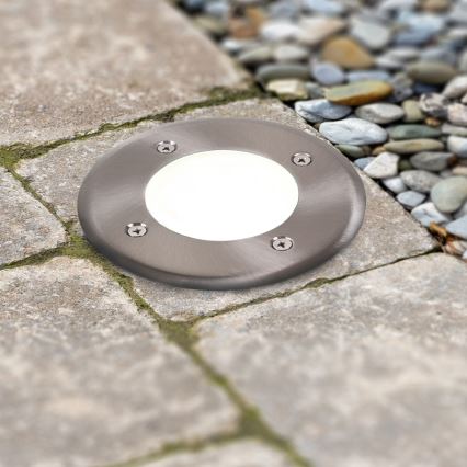 LED rasveta za kućni prilaz MIVO LED/3W/230V pr. 12 cm IP67 mat krom